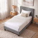 Artiss Neo Bed Frame Fabric - Grey Single-1