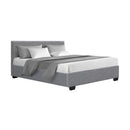 Artiss Nino Bed Frame Fabric - Grey Double-2