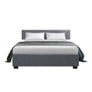 Artiss Nino Bed Frame Fabric - Grey Double-4