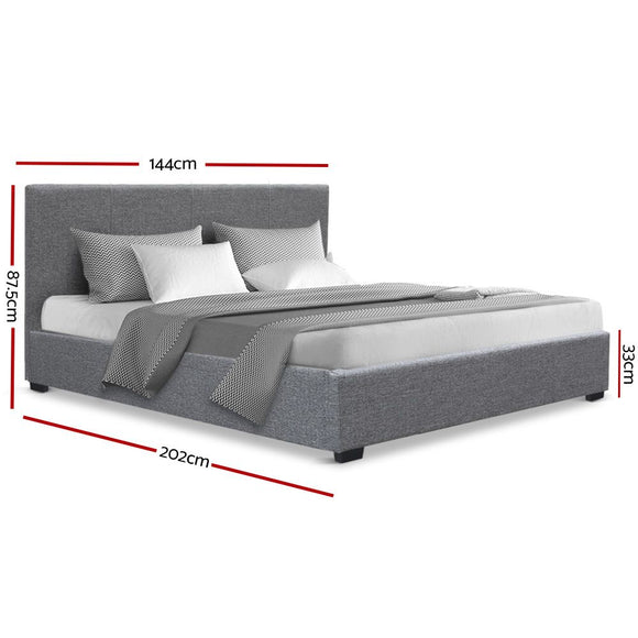 Artiss Nino Bed Frame Fabric - Grey Double