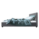 Artiss Nino Bed Frame Fabric - Grey King Single-5