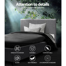 Artiss Nino Bed Frame Fabric - Grey King Single-4