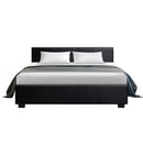 Artiss Nino Bed Frame PU Leather - Black Queen-4