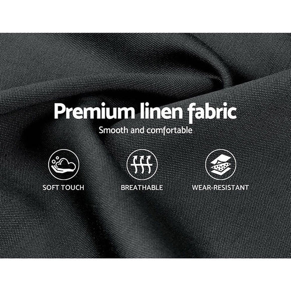 Artiss Pier Bed Frame Fabric - Charcoal King