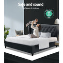 Artiss Pier Bed Frame Fabric - Charcoal King-7