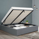 Artiss Bed Frame Double Size Gas Lift Base Grey TOKI-7