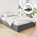 Artiss Bed Frame Double Size Gas Lift Base Grey TOKI-1
