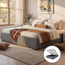 Artiss Bed Frame King Size Gas Lift Base Grey TOKI-1