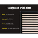 Artiss King Single Size Gas Lift Bed Frame Base With Storage Platform Fabric-5