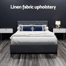 Artiss Bed Frame Double Size Gas Lift Charcoal VILA-10