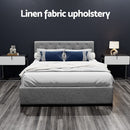 Artiss Bed Frame Double Size Gas Lift Grey VILA-6