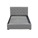 Artiss Vila Bed Frame Fabric Gas Lift Storage - Grey King Single-6