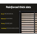 Artiss Vila Bed Frame Fabric Gas Lift Storage - Charcoal Queen-14