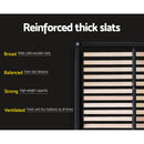 Artiss Mila Bed Frame Storage Drawers Fabric - Charcoal King-7