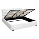 Artiss Bed Frame King Size Gas Lift White TIYO-2