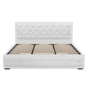 Artiss Bed Frame King Size Gas Lift White TIYO-5