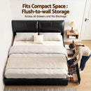 Artiss King Bed Frame Gas Lift Storage 3 Drawers Adjustable Headboard Platform Bed Black-7