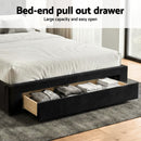 Artiss King Bed Frame Storage Charging Station Upholstered 3 Drawers USB Type-C-6