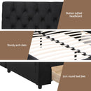 Artiss King Bed Frame Storage Charging Station Upholstered 3 Drawers USB Type-C-7