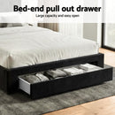 Artiss Queen Bed Frame Storage Charging Station Upholstered 3 Drawers USB Type-C-6