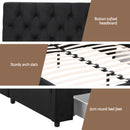 Artiss Queen Bed Frame Storage Charging Station Upholstered 3 Drawers USB Type-C-8