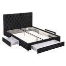 Artiss Queen Bed Frame Storage Charging Station Upholstered 3 Drawers USB Type-C-9