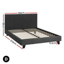 Artiss Bed Frame Double Size Charcoal NEO-2
