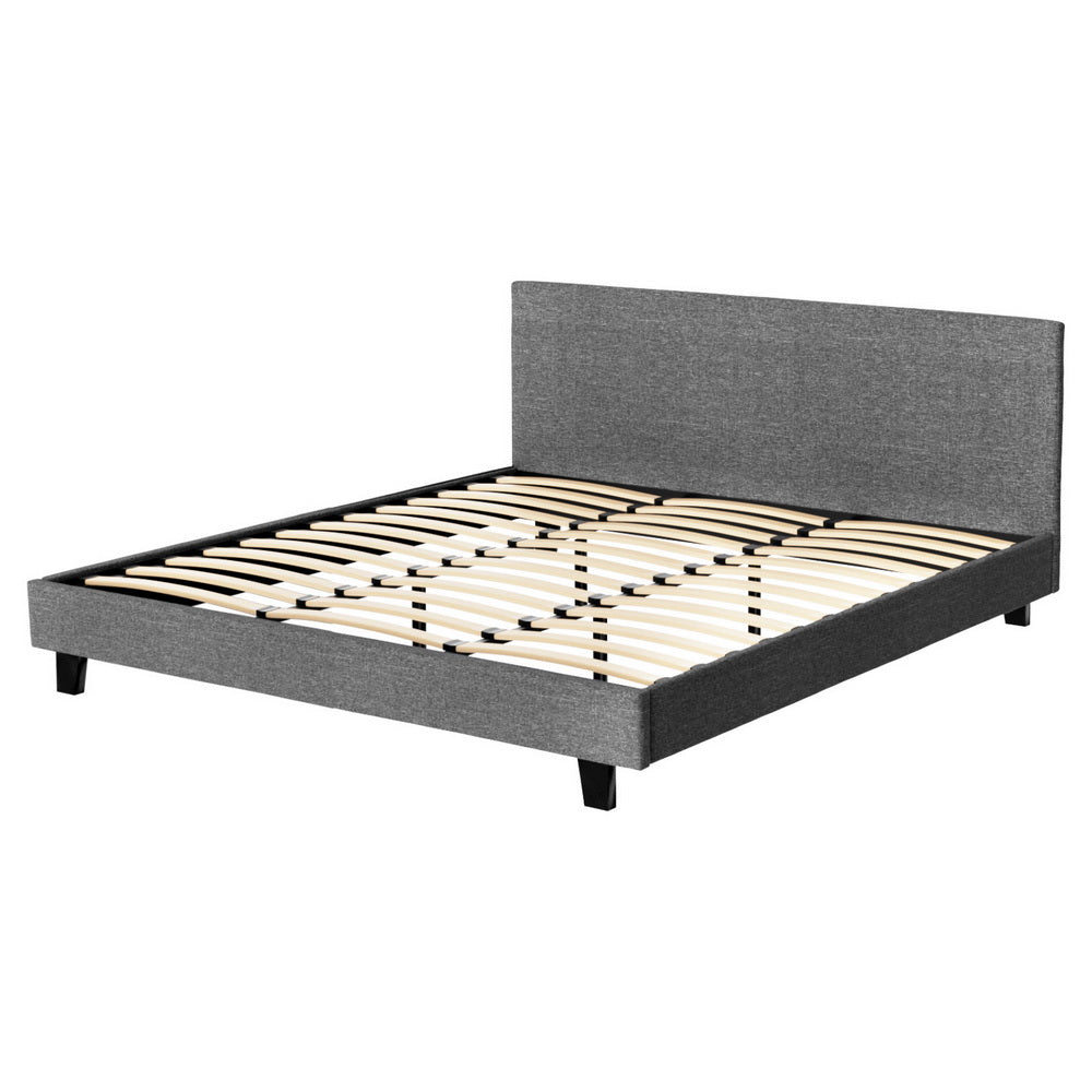 Artiss Bed Frame King Size Grey NEO