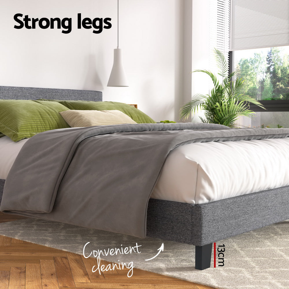 Artiss Bed Frame King Size Grey NEO