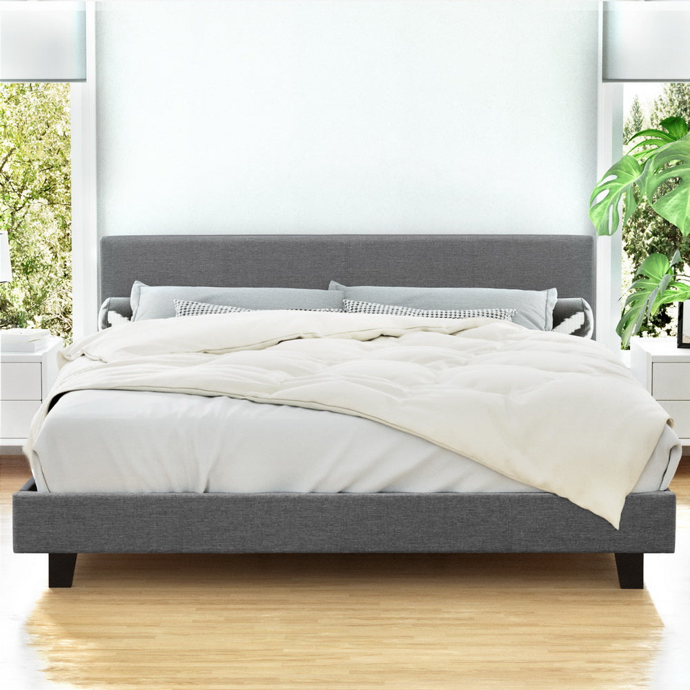 Artiss Bed Frame King Size Grey NEO