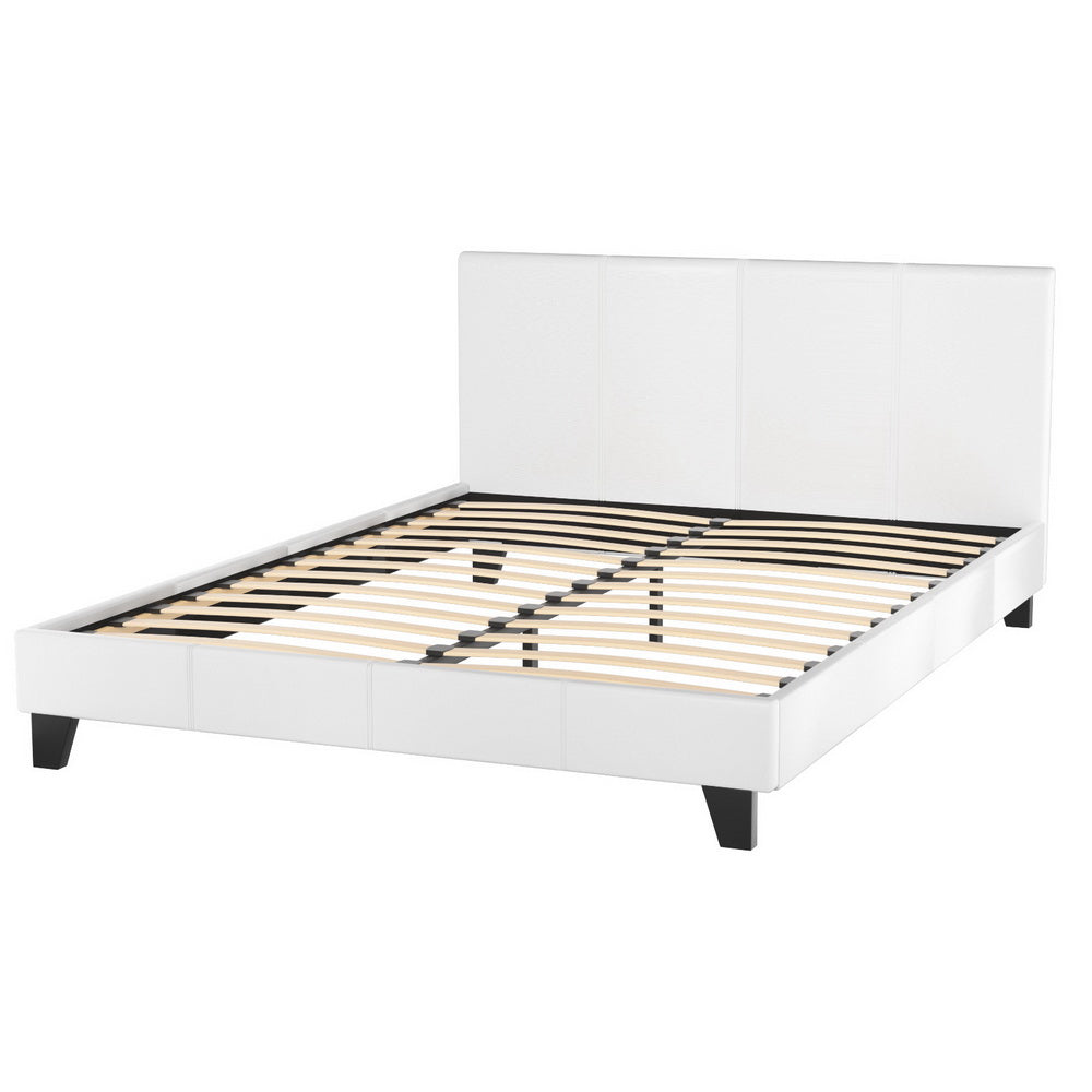 Artiss Bed Frame Queen Size White NEO