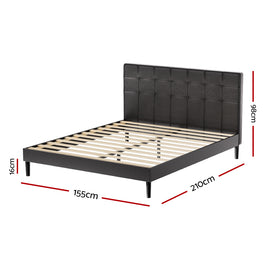 Artiss Bed Frame Queen Size LED Black RAVI - 0