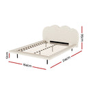 Artiss Bed Frame Queen Size Boucle Beige SASA-2