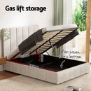Artiss Bed Frame Queen Size Beige TETTE-5
