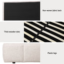 Artiss Bed Frame Queen Size Beige TETTE-6