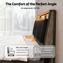 Artiss Double Bed Frame LED Storage Headboard with Charging Station Black-5