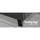 Artiss Tino Bed Frame Double Size Charcoal Fabric-7