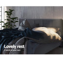 Artiss Tino Bed Frame Queen Size Charcoal Fabric-10