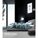 Artiss Tino Bed Frame Queen Size Grey Fabric-6
