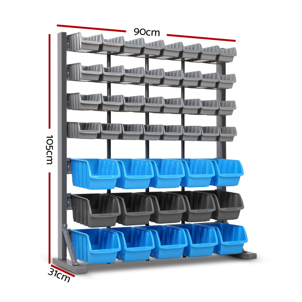 Giantz 47 Storage Bin Rack Free Stand Steel Stand - 0