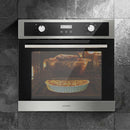 Devanti Electric Built In Wall Oven 80L Convection Grill Ovens Stainless Steel-1