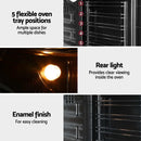 Devanti Electric Built In Wall Oven 80L Convection Grill Ovens Stainless Steel-5