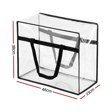Artiss Blanket Storage Bags 4Pcs 40L PVC Box Clothes Doona Moving Organiser - 0