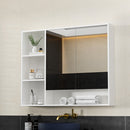 Cefito Bathroom Mirror Cabinet 100CM Vanity Medicine Wall Mounted Storage White-7