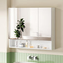 Cefito Bathroom Mirror Cabinet Medicine Adjustable Shelves Wall Hung 900x750mm White-1
