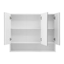 Cefito Bathroom Mirror Cabinet Medicine Adjustable Shelves Wall Hung 900x750mm White-3
