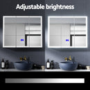 Bathroom Mirror Cabinet LED Light 900x720mm Medicine Wall Storage-5