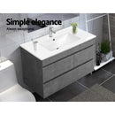 Cefito Vanity Unit 915mm with Basin Grey-6