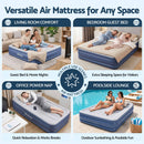 Bestway Single Air Mattress with Built-in Pump Tritech Inflatable Bed 46cm-9
