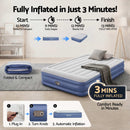 Bestway Queen Air Mattress with Built-in Pump Tritech Inflatable Bed 46cm-5
